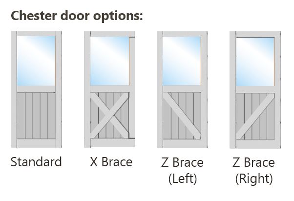 Bracing Options for Chester Door