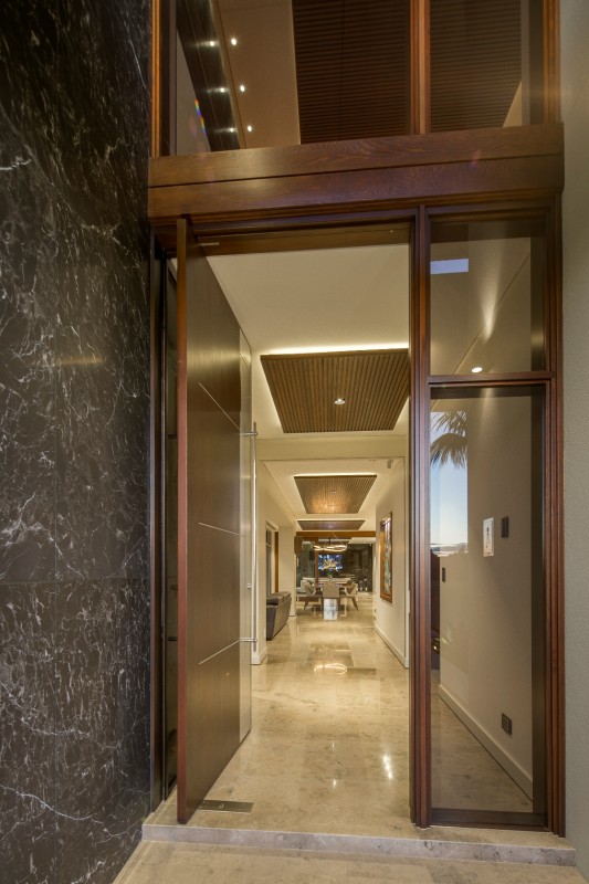 Peron timber door pivot open Cedar West