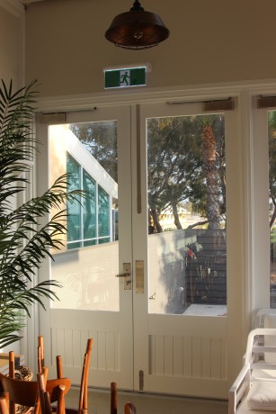 Crewe door double painted white Cedar West