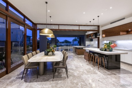 External cavity sliding door by Cedar West