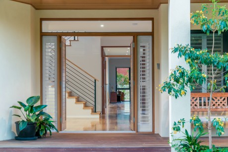 Onslow timber doors double Cedar West