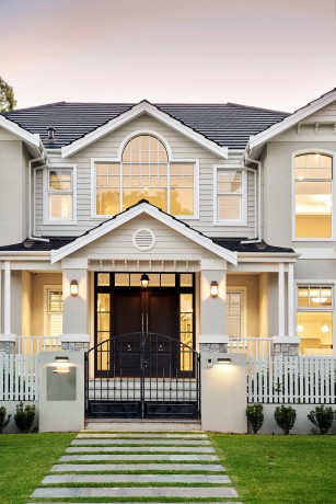 Oxford double entry timber doors Cedar West
