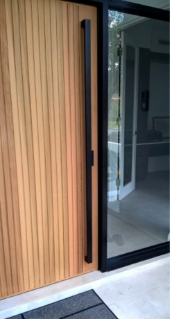 Prahran door Cedar West black handle