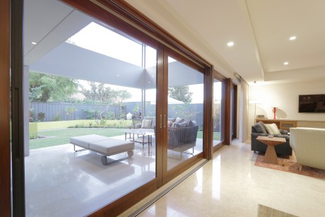 Sliding door large timber dark Cedar West