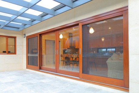 Sliding door outdoor area integrated Cedar West