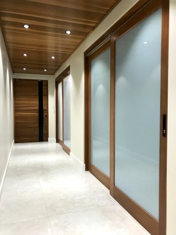 Sliding door pivot door Cedar West