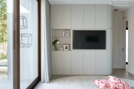 Sliding timber door large scale Cedar West