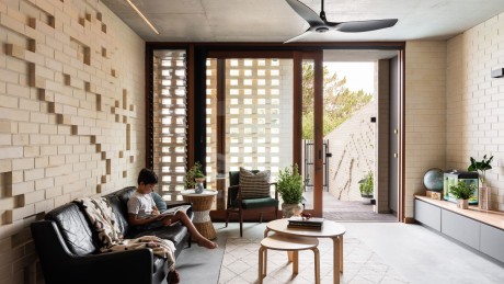 Sliding timber doors louvre windows Cedar West