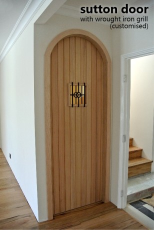 Sutton door timber customised grill Cedar West