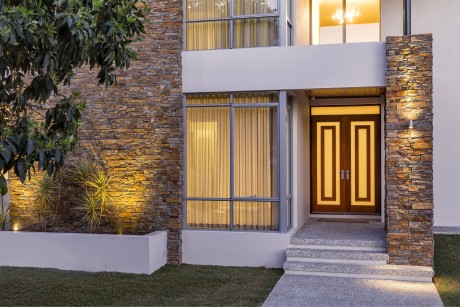 Manhattan timber door safety glass Cedar West
