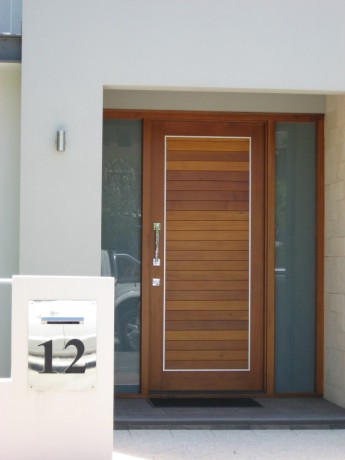 cedar timber door entry hinged side lite kingston