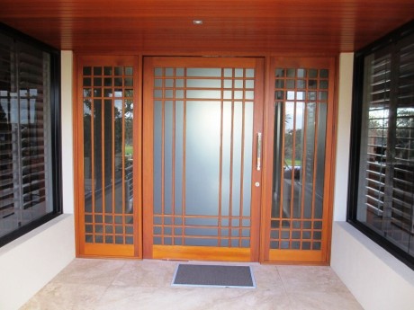 cedar timber door entry pivot side lite custom aldeborough